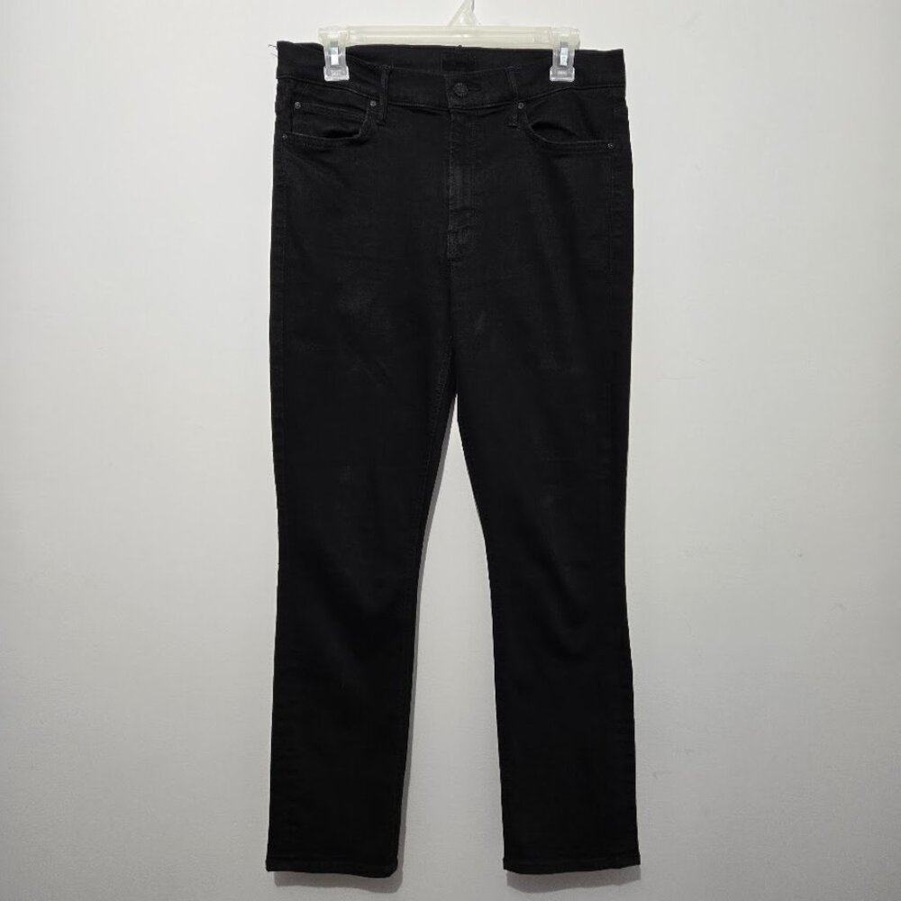 Mother Jeans Women Black The Midrise Dazzler Ankle Not Guilty Sz 32 Straight Leg